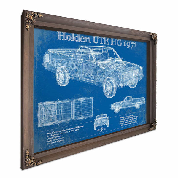 1971 Holden HG Belmont ute Vintage Auto Print