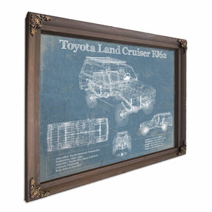 Toyota Land Cruiser FJ62 Blueprint Vintage Auto Print