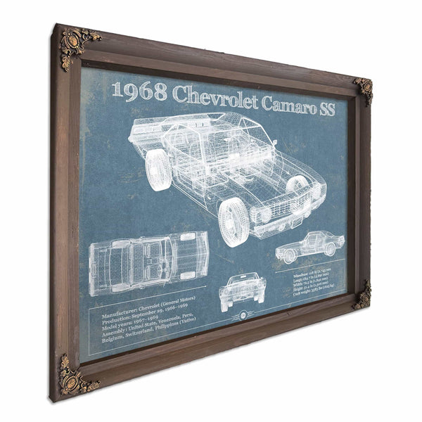 1968 Chevrolet Camaro SS Original Vintage Car Print