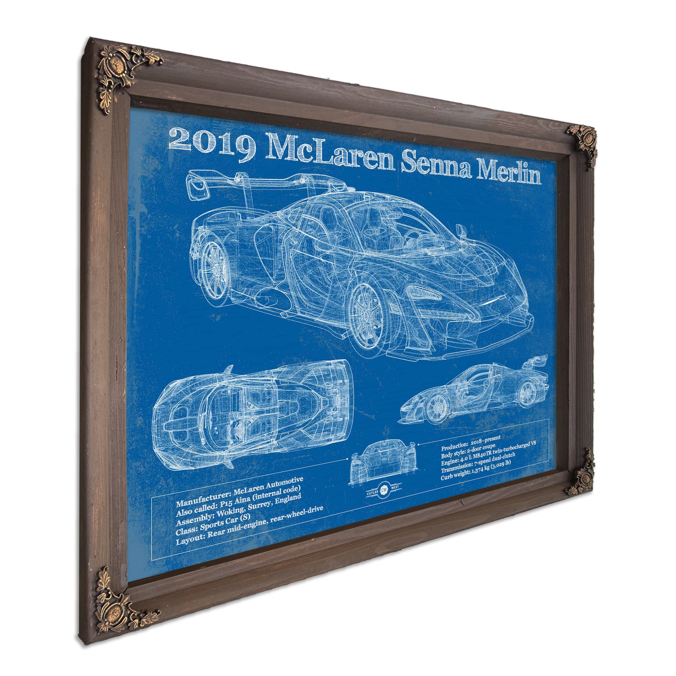 2019 Mclaren Senna Merlin Wall Art Print | Cutler West