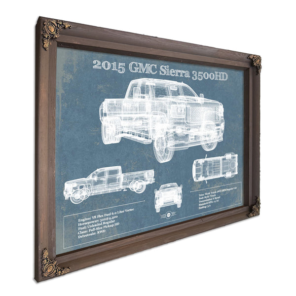 2015 GMC Sierra 3500HD Vintage Blueprint Auto Print