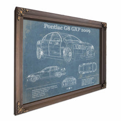 Pontiac G8 GXP 2009 Blueprint Vintage Auto Print