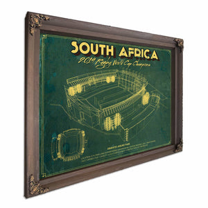 South Africa World Cup 2019 Champions - Vintage Ellis Park Stadium Print