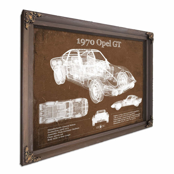 1970 Opel GT Original Vintage Car Print