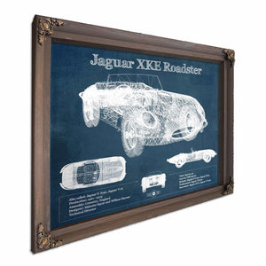 Jaguar XK-E Roadster Original Blueprint Art