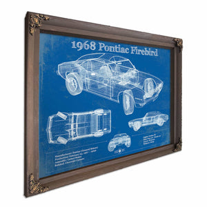1968 Pontiac Firebird Vintage Auto Print