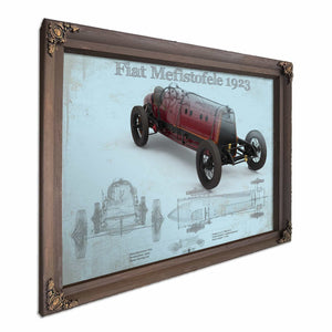 Fiat Mephistopheles Blueprint Vintage Auto Print