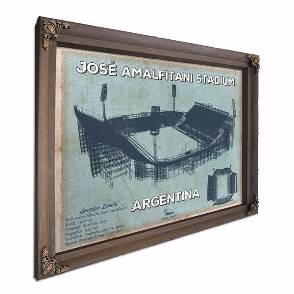 Argentina Rugby - Vintage JosÃ© Amalfitani Stadium Print