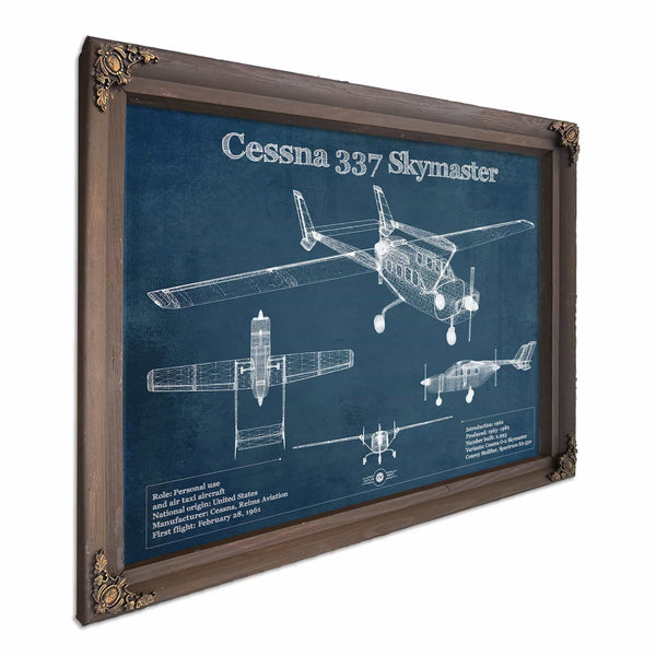 Cessna 337 Skymaster Air Taxi Aircraft Original Blueprint Art