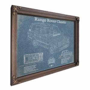Range Rover Classic Vintage Blueprint Auto Print