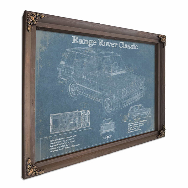 Range Rover Classic Vintage Blueprint Auto Print
