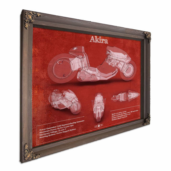 Akira Blueprint Vintage Motorcycle Print
