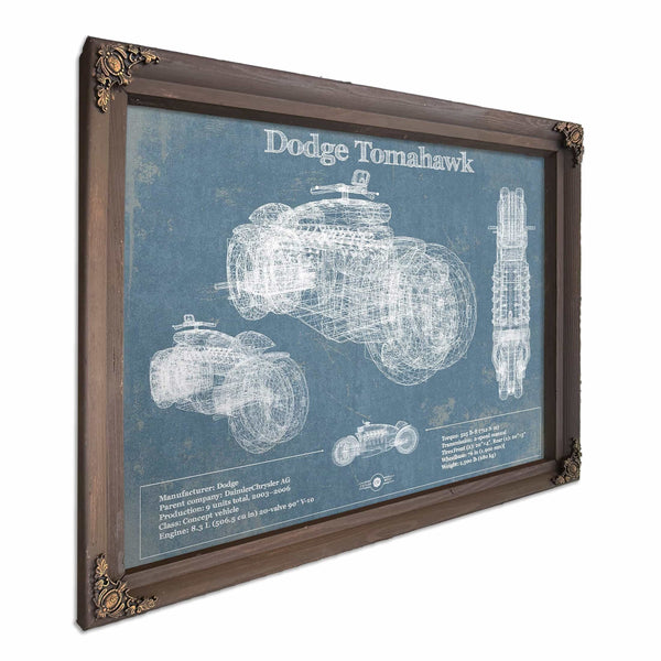 Dodge Tomahawk Vintage Blueprint Auto Print