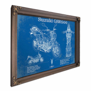 Suzuki GSR600 Blueprint Motorcycle Patent Print