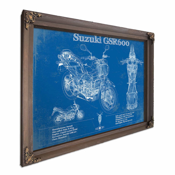 Suzuki GSR600 Blueprint Motorcycle Patent Print