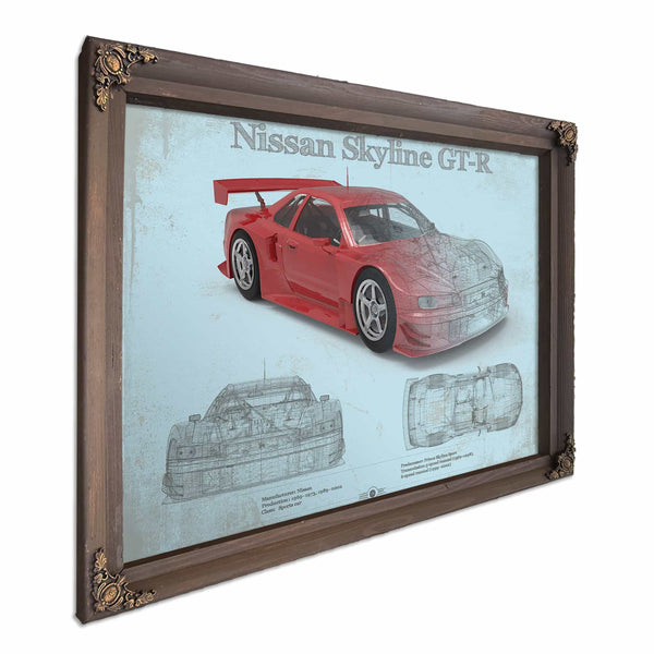 Nissan Skyline GT R Original Blueprint Art
