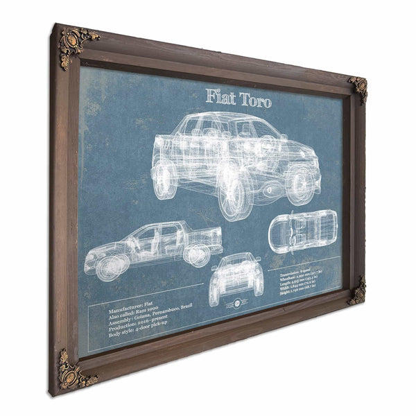 Fiat Toro Vintage Blueprint Auto Print