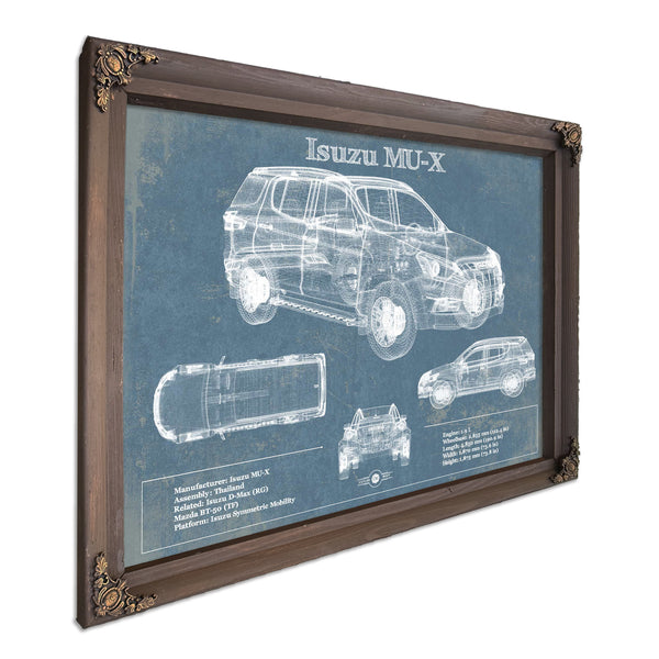 Isuzu MU-X Vintage Blueprint Auto Print