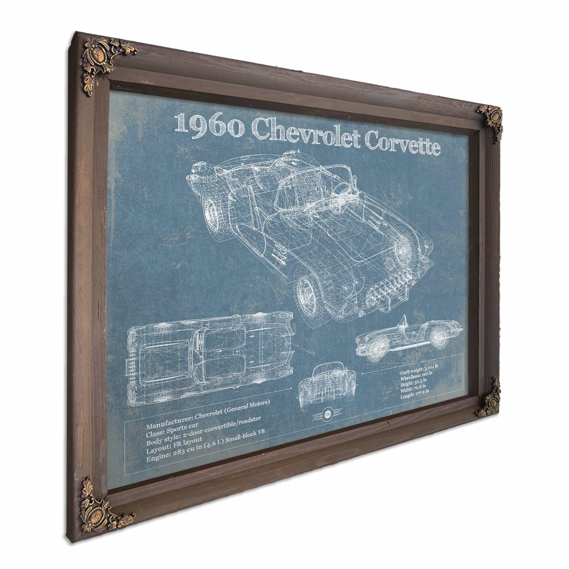 1960 Chevrolet Corvette C1 Wall Art Print | Cutler West