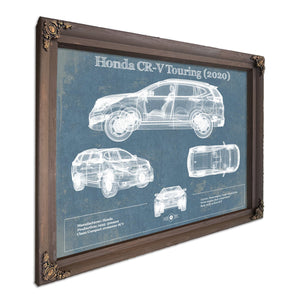 Honda CR-V Touring (2020) Vintage Blueprint Auto Print