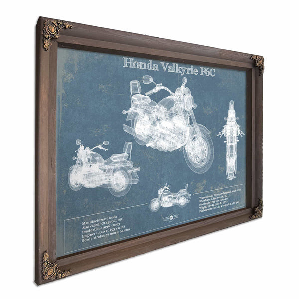 Honda Valkyrie F6C Blueprint Motorcycle Patent Print