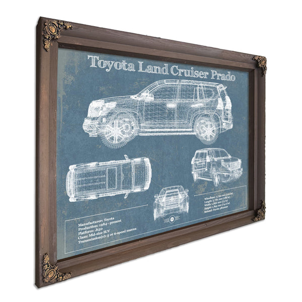 Toyota Land Cruiser Prado (2016) Blueprint Vintage Auto Patent Print