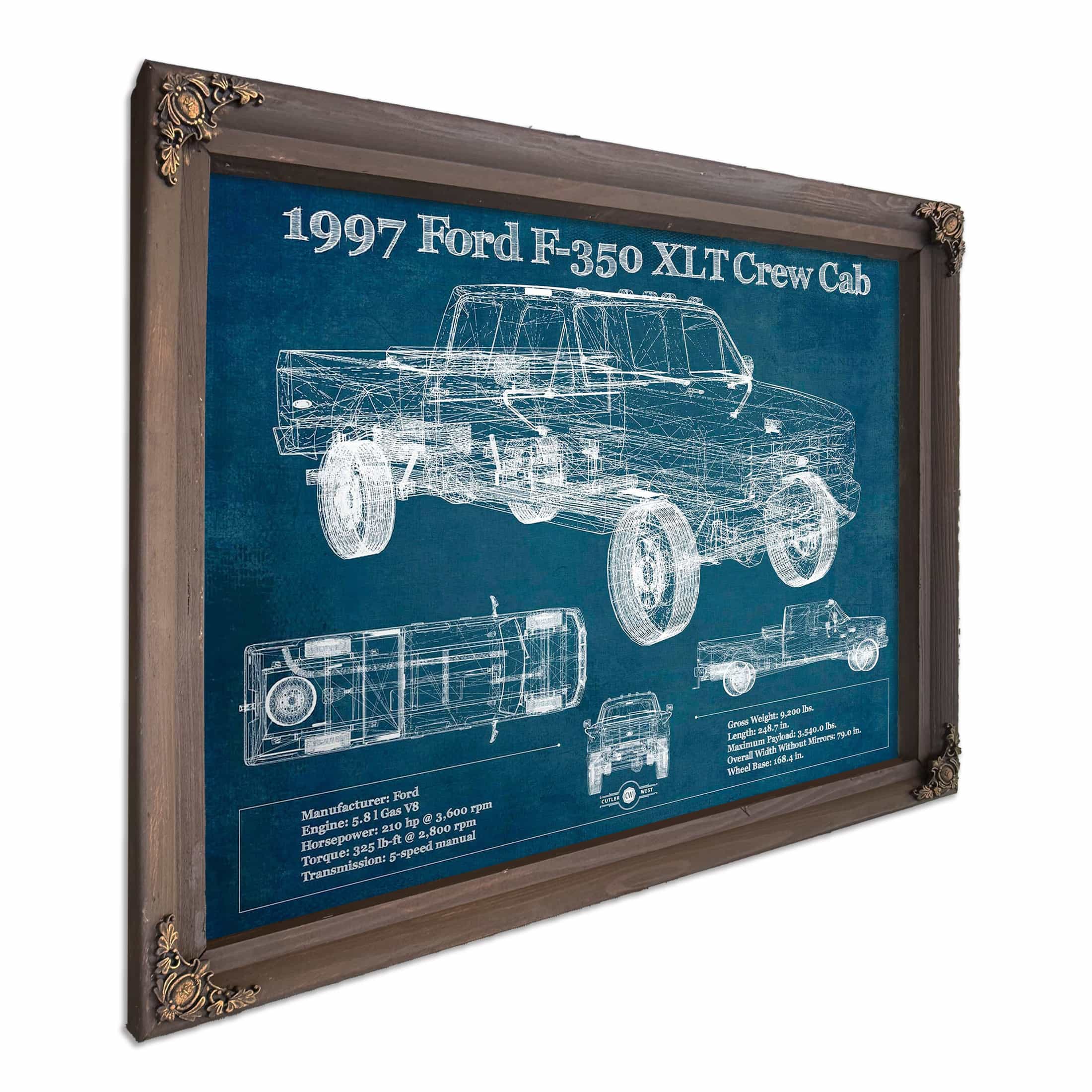 1997 Ford F350 XLT Crew Cab Wall Art Print | Cutler West
