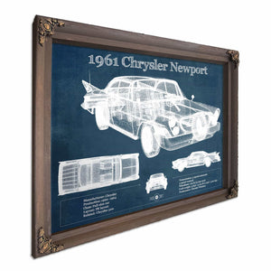 1961 Chrysler Newport Vintage Blueprint Auto Print