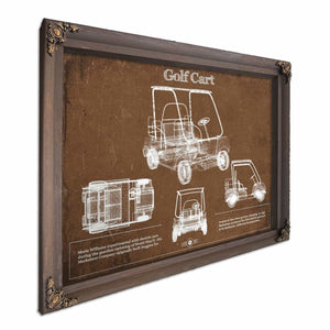 Golf Cart Blueprint Patent Art