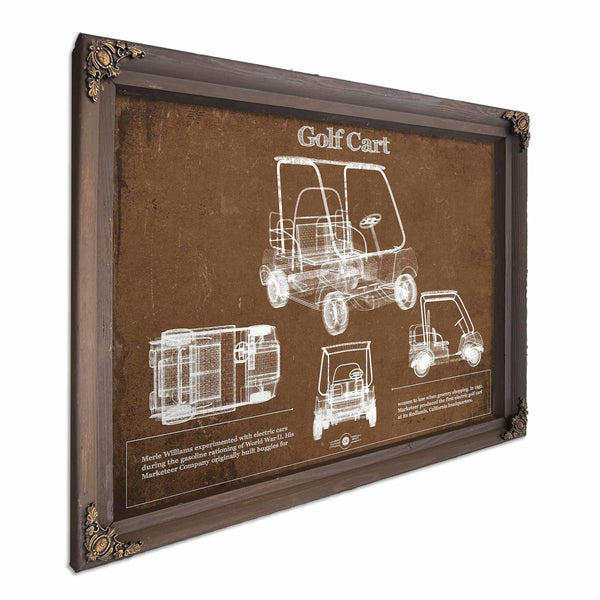Golf Cart Blueprint Patent Art