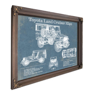 Toyota Land Cruiser FJ40 Blueprint Vintage Auto Print