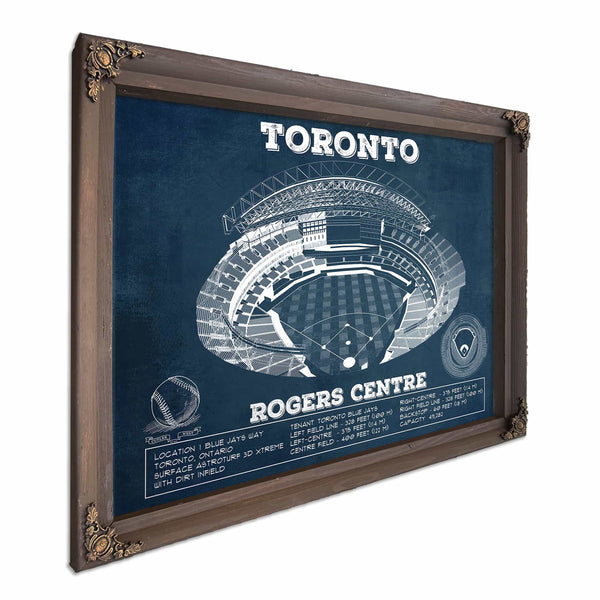 Toronto Blue Jays Rogers Centre Vintage Baseball Fan Print