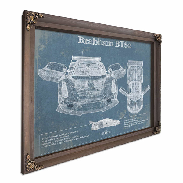 Brabham BT62 Blueprint Vintage Auto Print