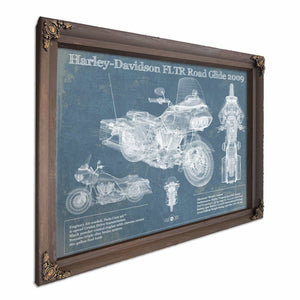 Harley-Davidson FLTR Road Glide 2009 Blueprint Motorcycle Patent Print