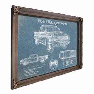 Ford Ranger 2001 Blueprint Vintage Auto Print