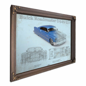 Buick Roadmaster 49-53 Sports Car Blueprint Patent Original Art