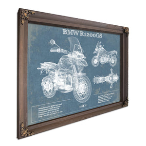 BMW R1200GS Blueprint Motorcycle Patent Print