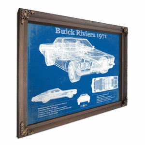 1971 Buick Riviera Blueprint Vintage Auto Print