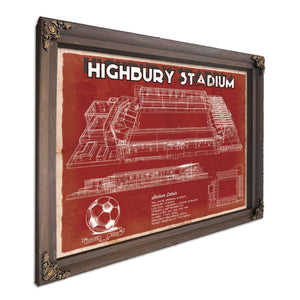 Arsenal Football Club - Vintage Highbury Stadium Soccer Print