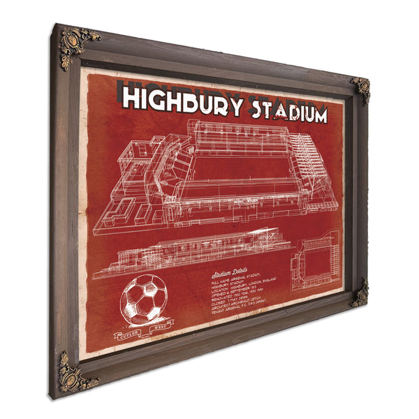 Arsenal Football Club - Vintage Highbury Stadium Soccer Print