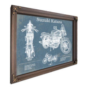 Suzuki Katana Blueprint Motorcycle Patent Print