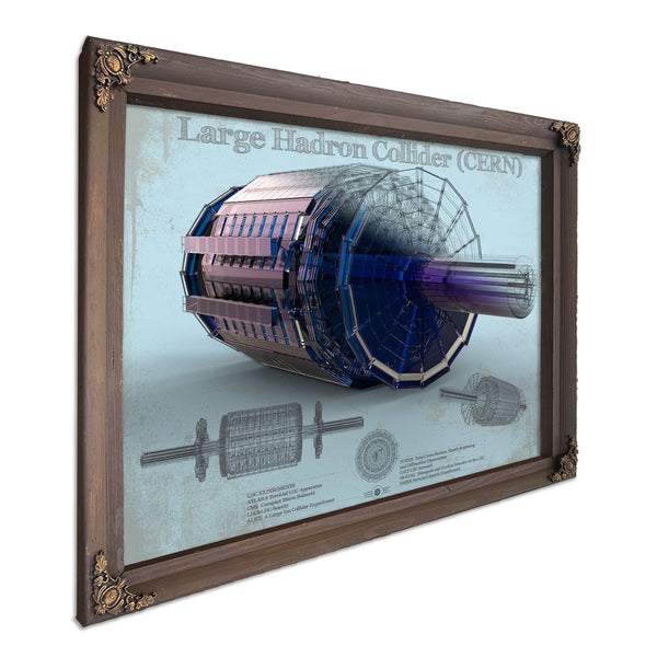 Large Hadron Collider CERN Blueprint Wall Art