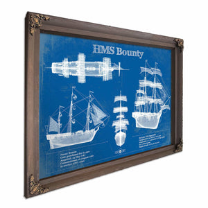 HM Armed Vessel Bounty Blueprint Original Wall Art