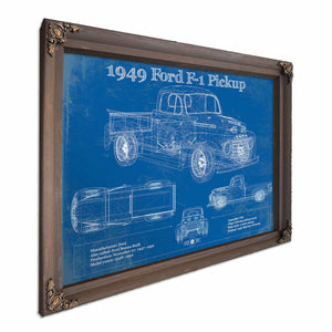 1949 Ford F-1 Pickup Vintage Blueprint Auto Print