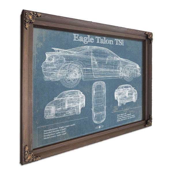 Vintage Eagle Talon TSi Blueprint Vintage Auto Print