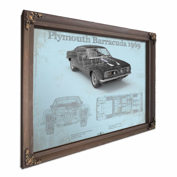 Plymouth Barracuda Original Blueprint Art