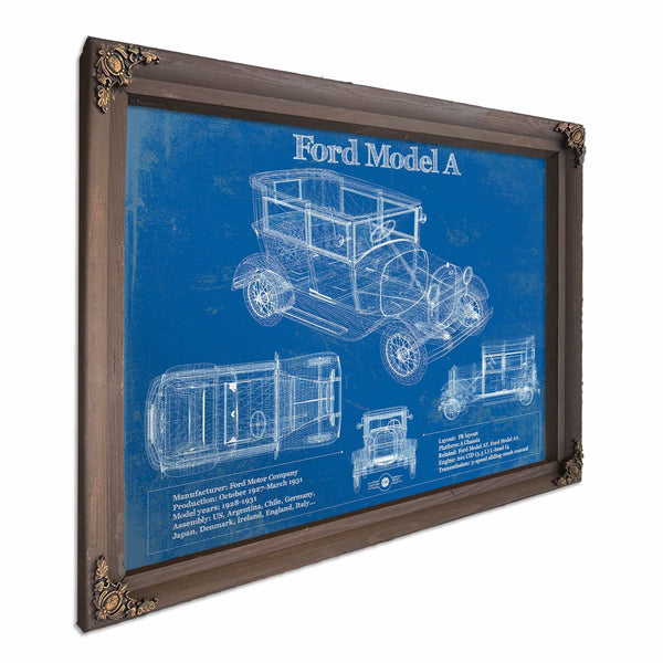 Ford Model A Vintage Blueprint Auto Print