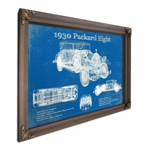 1930 Packard Eight Vintage Blueprint Auto Print