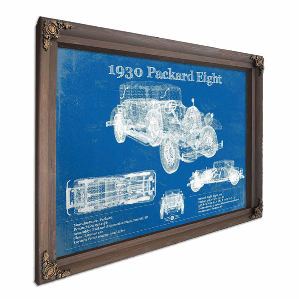 1930 Packard Eight Vintage Blueprint Auto Print