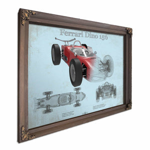 Ferrari Dino 156 F1 Original Blueprint Art